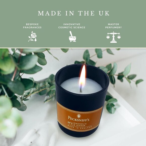 Pecksniff's Magnolia & Ginger Candle 5.29 Oz. With Metal Lid From England - Picture 4 of 5